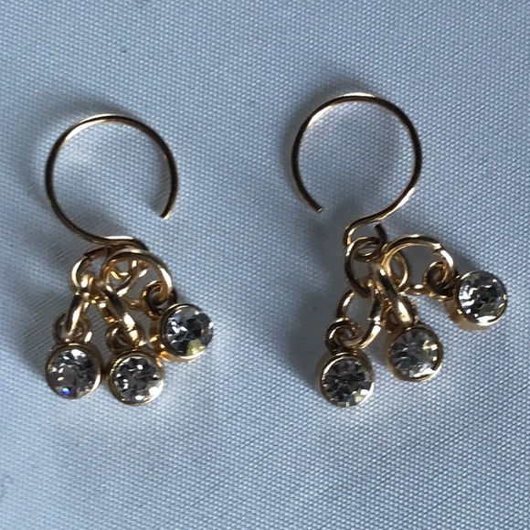 New! Swarovski Crystal Drop Gold Filled Earrings - Picture 7 of 10